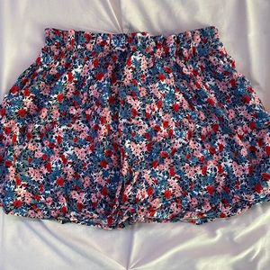 Women’s Short Flower Flowy Skirt